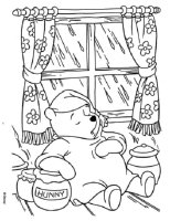 A coloring page of winnie the pooh